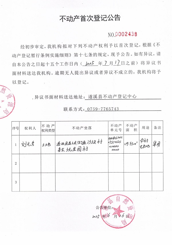 不動產首次登記公告（劉光秀）.jpg