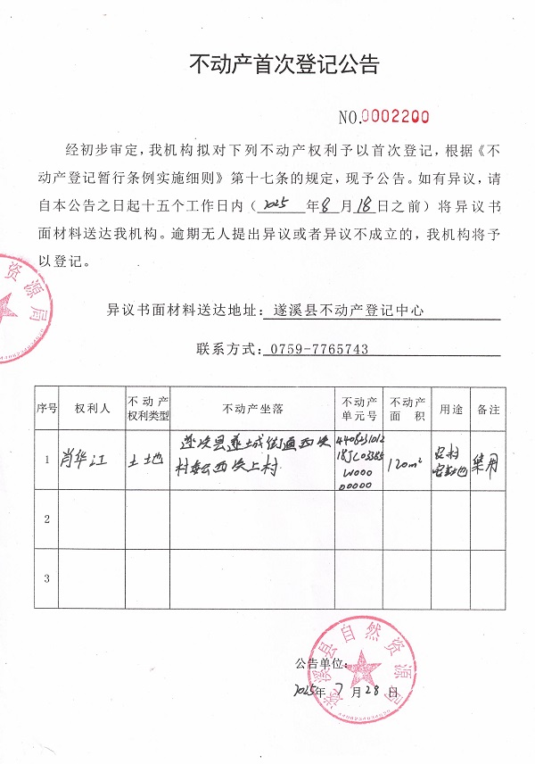 不動產首次登記公告（肖華江）.jpg
