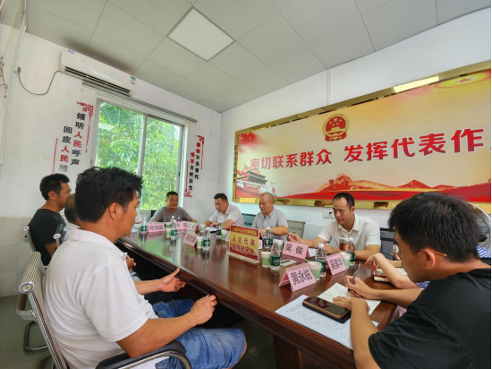 朱力到江洪鎮昌洋村人大代表聯絡站接待群眾